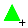 Paint a filled triangle