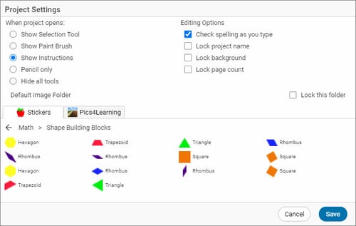 wixie-how-to-project-settings