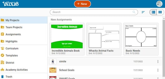 wixie-student-assignments-animals