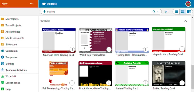 wixie-teacher-search-templates-trading-card