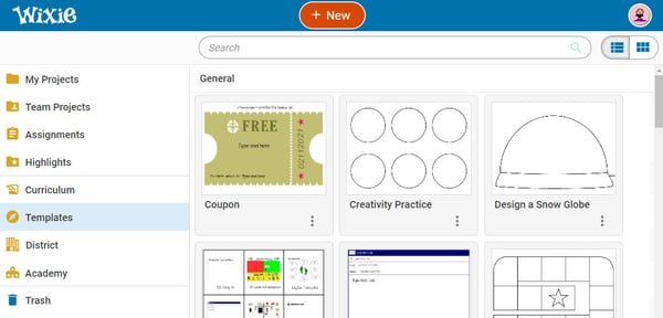 wixie-templates-students-general-folder